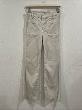 THE GREAT. Cream Wide Leg Coords Size 27 Minimalist Classic Capsule